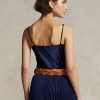 Camisola de seda Ralph Lauren para mujer en color azul marino Camisola de seda Ralph Lauren para mujer en color azul marino