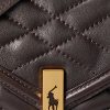 Carteras con cadena acolchada Ralph Lauren Polo ID para mujer en color tabaco