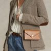 Carteras de cuero con cadena Ralph Lauren Polo ID para mujer en color tostado Carteras de cuero con cadena Ralph Lauren Polo ID para mujer en color tostado