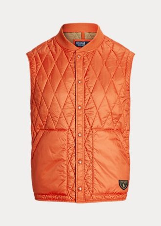 Chaleco acolchado impermeable Ralph Lauren naranja para hombre