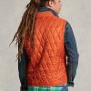 Chaleco acolchado impermeable Ralph Lauren naranja para hombre