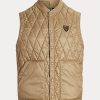 Chaleco acolchado impermeable Ralph Lauren para hombre en color caqui Chaleco acolchado impermeable Ralph Lauren para hombre en color caqui
