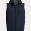 Chaleco con capucha híbrido Ralph Lauren para hombre en azul marino Chaleco con capucha híbrido Ralph Lauren para hombre en azul marino