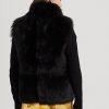 Chaleco de piel de oveja Ralph Lauren negro para mujer Chaleco de piel de oveja Ralph Lauren negro para mujer