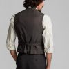 Chaleco de seda y lino a cuadros Ralph Lauren para hombre en gris Chaleco de seda y lino a cuadros Ralph Lauren para hombre en gris