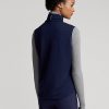 Chaleco híbrido con cremallera completa y parte delantera acolchada Ralph Lauren para mujer, color azul marino