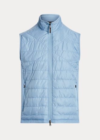 Chaleco híbrido de cuello alto Ralph Lauren azul para hombre