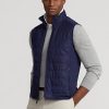 Chaleco híbrido de cuello alto Ralph Lauren para hombre en azul marino Chaleco híbrido de cuello alto Ralph Lauren para hombre en azul marino