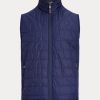 Chaleco híbrido de cuello alto Ralph Lauren para hombre en azul marino Chaleco híbrido de cuello alto Ralph Lauren para hombre en azul marino