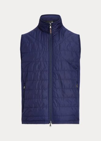 Chaleco híbrido de cuello alto Ralph Lauren para hombre en azul marino