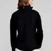 Chaleco híbrido Ralph Lauren de cuello alto y cremallera para mujer, color negro Chaleco híbrido Ralph Lauren de cuello alto y cremallera para mujer, color negro