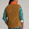 Chaleco polar de pelo reforzado Ralph Lauren marrón para hombre