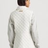 Chaleco Ralph Lauren con acolchado de diamantes para mujer en color crema