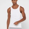 Chaleco Ralph Lauren Essential de cuello redondo blanco para hombre