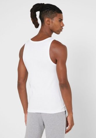 Chaleco Ralph Lauren Essential de cuello redondo blanco para hombre