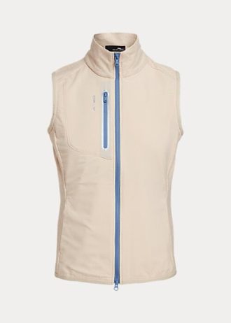 Chaleco Ralph Lauren Terry sin mangas con cremallera completa para mujer en color crema Chaleco Ralph Lauren Terry sin mangas con cremallera completa para mujer en color crema