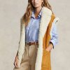 Chaleco reversible de piel de oveja color caqui para mujer de Ralph Lauren