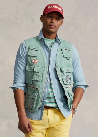 Chaleco utilitario chino Ralph Lauren para hombre en color menta
