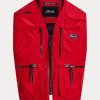Chaleco utilitario impermeable Ralph Lauren rojo para hombre