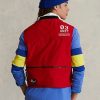 Chaleco utilitario impermeable Ralph Lauren rojo para hombre
