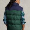 Chalecos de plumón impermeables verdes de Ralph Lauren para hombre Chalecos de plumón impermeables verdes de Ralph Lauren para hombre