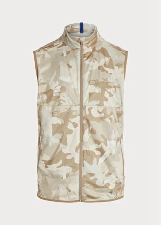 Chalecos plegables impermeables de Ralph Lauren Golf en beige para hombre con estampado de camuflaje de golf