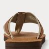 Chanclas de ante con ribete de grogrén Ralph Lauren para hombre, color marrón Chanclas de ante con ribete de grogrén Ralph Lauren para hombre, color marrón