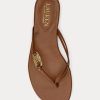 Chanclas de piel napa Ralph Lauren Emalia para mujer en color marrón Chanclas de piel napa Ralph Lauren Emalia para mujer en color marrón