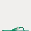 Chanclas de piel napa Ralph Lauren Emalia verdes para mujer Chanclas de piel napa Ralph Lauren Emalia verdes para mujer