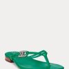 Chanclas de piel napa Ralph Lauren Emalia verdes para mujer Chanclas de piel napa Ralph Lauren Emalia verdes para mujer