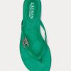 Chanclas de piel napa Ralph Lauren Emalia verdes para mujer Chanclas de piel napa Ralph Lauren Emalia verdes para mujer