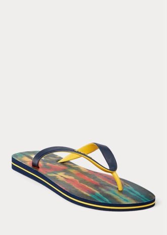 Chanclas multicolor Ralph Lauren Bolt Tie-Dye para hombre