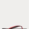 Chanclas Ralph Lauren Bolt Pony para hombre, color negro y rojo Chanclas Ralph Lauren Bolt Pony para hombre, color negro y rojo