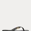 Chanclas Ralph Lauren Emalia de piel napa para mujer, color negro Chanclas Ralph Lauren Emalia de piel napa para mujer, color negro