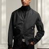 Chaqueta bomber negra Ralph Lauren Drayton de mezcla de algodón para hombre Chaqueta bomber negra Ralph Lauren Drayton de mezcla de algodón para hombre