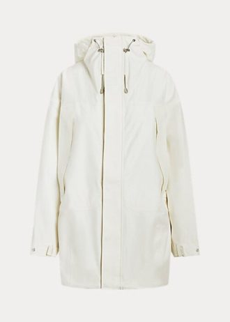 Chaqueta cortavientos impermeable con capucha para mujer de Ralph Lauren, color blanco