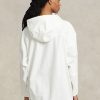 Chaqueta cortavientos impermeable con capucha para mujer de Ralph Lauren, color blanco