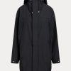 Chaqueta cortavientos impermeable con capucha para mujer de Ralph Lauren, color negro