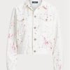 Chaqueta vaquera estilo camionero Ralph Lauren Pink Pony para mujer, color blanco