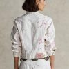 Chaqueta vaquera estilo camionero Ralph Lauren Pink Pony para mujer, color blanco