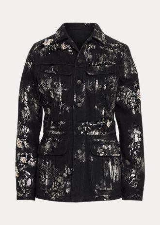 Chaqueta vaquera negra con adornos Bacall de Ralph Lauren para mujer