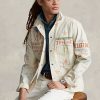 Chaqueta vaquera Ralph Lauren con estampado gráfico de pintor en color crema para hombre Chaqueta vaquera Ralph Lauren con estampado gráfico de pintor en color crema para hombre