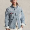 Chaqueta vaquera Ralph Lauren Micro-Check índigo para hombre Chaqueta vaquera Ralph Lauren Micro-Check índigo para hombre