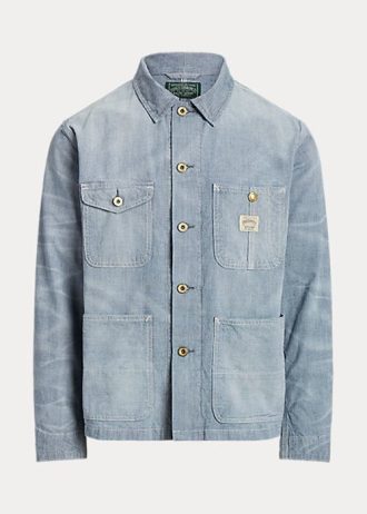 Chaqueta vaquera Ralph Lauren Micro-Check índigo para hombre