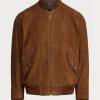 Chaquetas bomber de ante Ralph Lauren de color marrón para hombre Chaquetas bomber de ante Ralph Lauren de color marrón para hombre