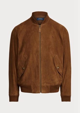 Chaquetas bomber de ante Ralph Lauren de color marrón para hombre