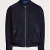 Chaquetas bomber de ante Ralph Lauren para hombre en color azul marino Chaquetas bomber de ante Ralph Lauren para hombre en color azul marino