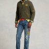 Chaquetas bomber de polar cepillado Ralph Lauren verdes para hombre Chaquetas bomber de polar cepillado Ralph Lauren verdes para hombre