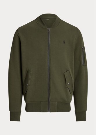 Chaquetas bomber de punto doble Ralph Lauren en color oliva para hombre