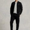 Chaquetas bomber de punto doble Ralph Lauren negras para hombre Chaquetas bomber de punto doble Ralph Lauren negras para hombre
